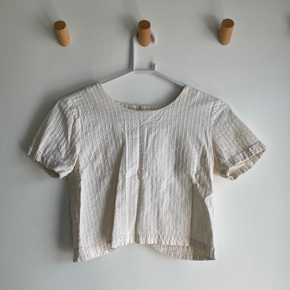 Linen Envelope Crop Top
